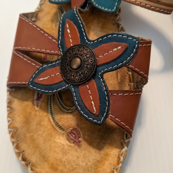 🔥TRENDING Elite by Corkys Poppy Handcrafted Leather Wedge Women's Size 10* - Picture 8 of 12